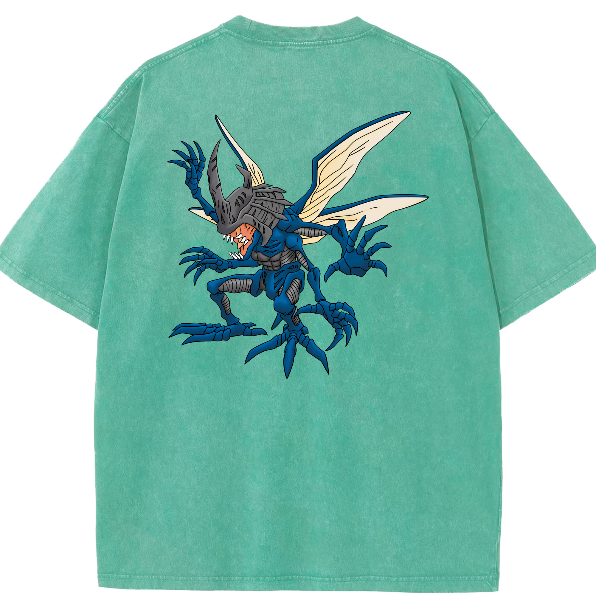 （画像用） Digimon デジタルモンスター/デジモン 綿100% ヴィンテージ風 半袖Tシャツ（背面プリント）